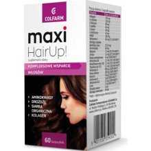 Colfarm Maxi HairUp! Biotin Hair & Nails - 60 Capsules with Bamboo Shoot, Nettle, Collagen, Amino Acids, Iron, Zinc & Vitamins