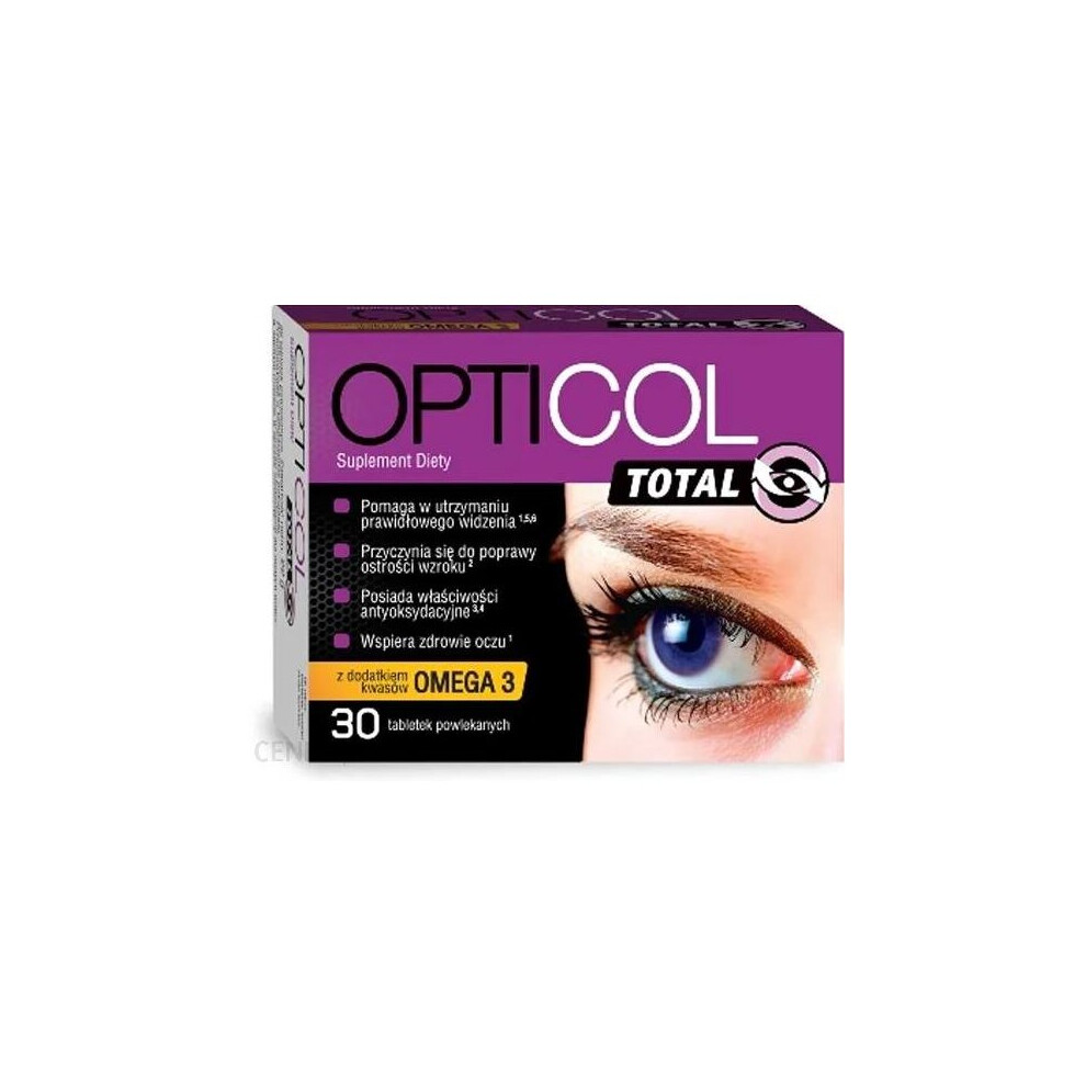 Polskie Suplementy Colfarm Opticol 30 Tab Blueberry Extract Zinc Riboflavin Improve Visual Acuity