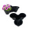 6 Black Strawberry Trio Planter Flower Pot Stackable Plastic Planter 4