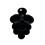 6 Black Strawberry Trio Planter Flower Pot Stackable Plastic Planter 2