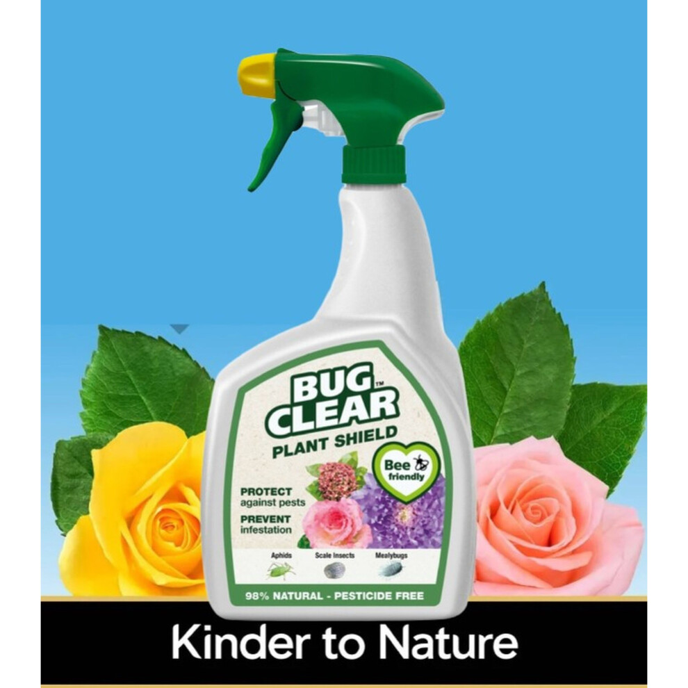 Bug Clear Plant Shield Spray Pesticide Free Bug Killer 800ml