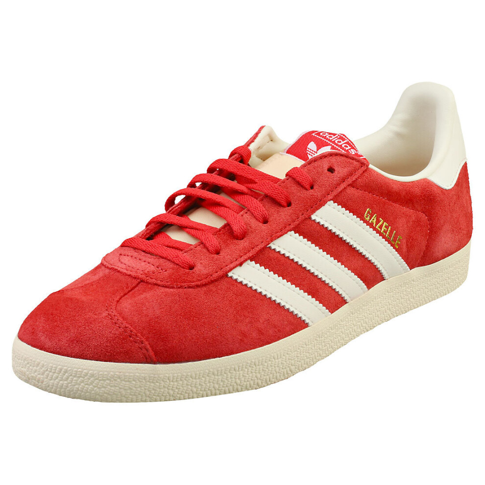 (12.5) adidas Gazelle Mens Fashion Trainers in Red White