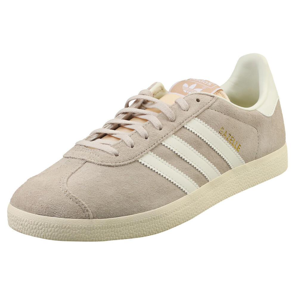 (11.5) adidas Gazelle Mens Fashion Trainers in Wonder Beige Off White