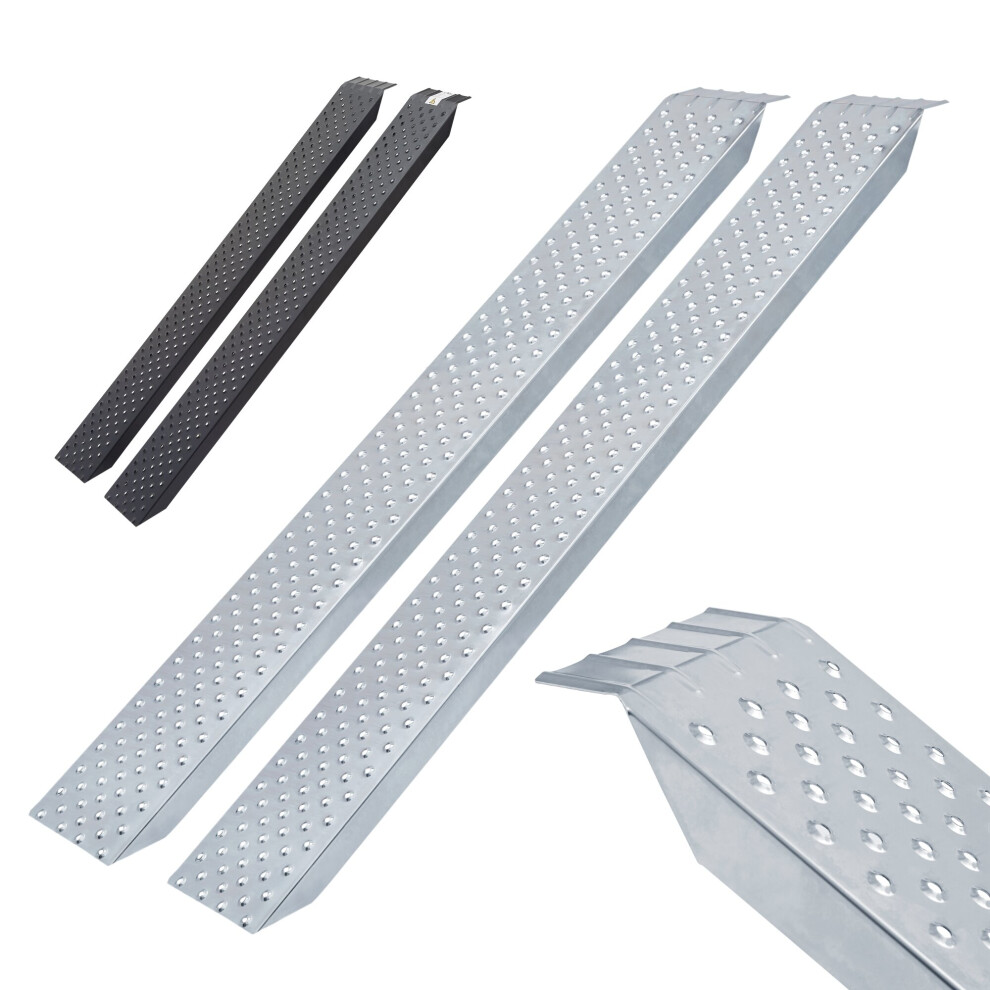 Arebos 2X Drive-On Ramp Max. 400 Kg Loading Ramp Loading Ramp Car Ramp Drive-On Aid Silver