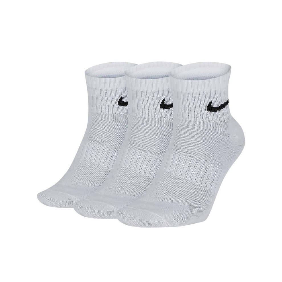 (White, L) Nike Mens Everyday Ankle Socks 