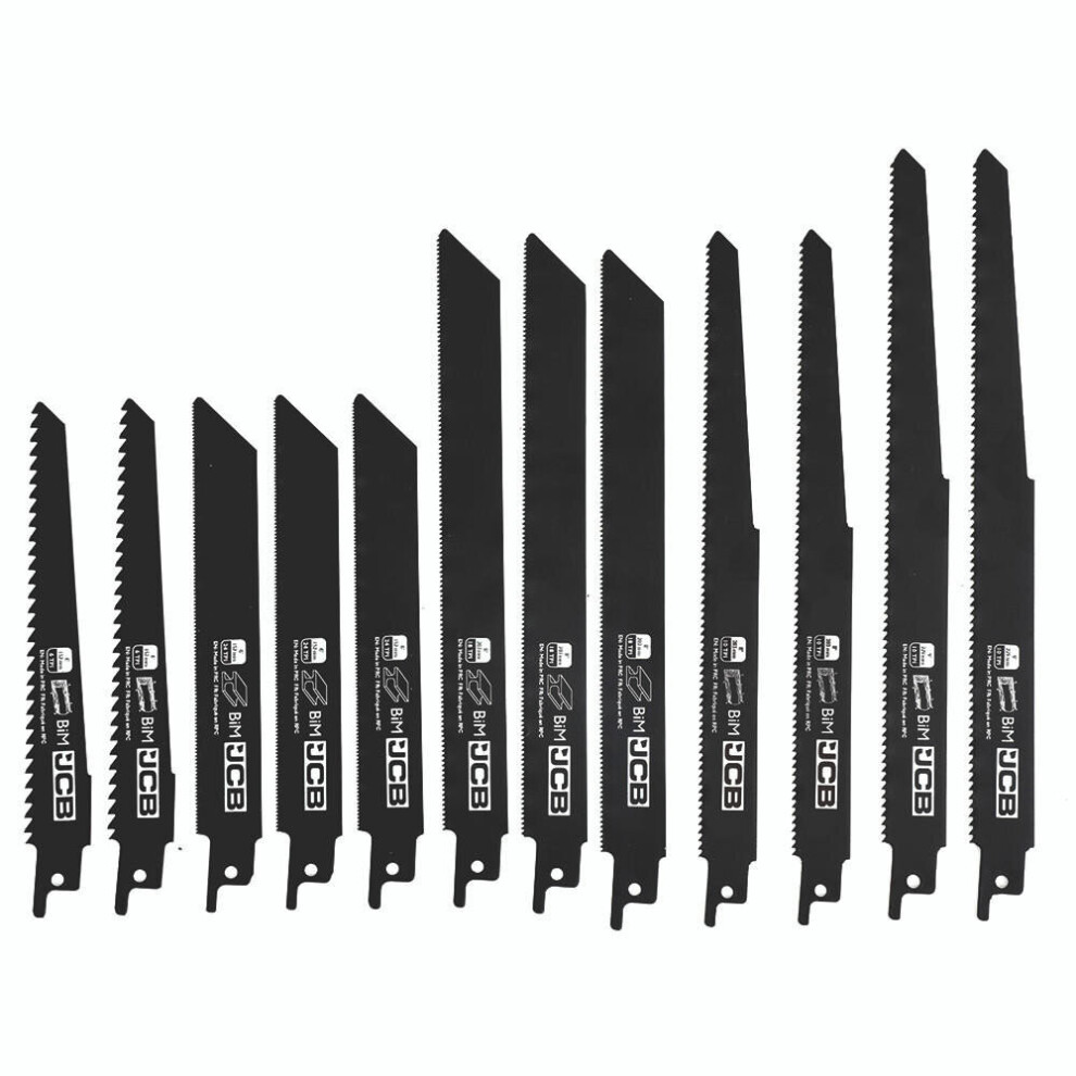 JCB 12 PIECE RECIPROCATING SAW BLADE SET : JCB-PTA-12RS
