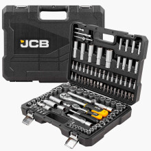 JCB 108 Piece Socket and Bit Set, Chrome Vanadium Steel : JCB-41082-5
