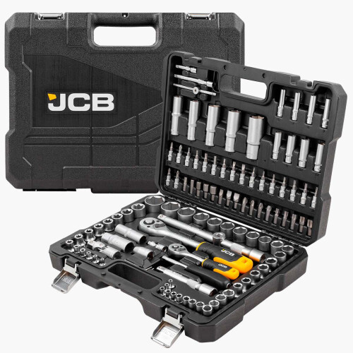 JCB JCB 108 Piece Socket and Bit Set, Chrome Vanadium Steel : JCB-41082-5