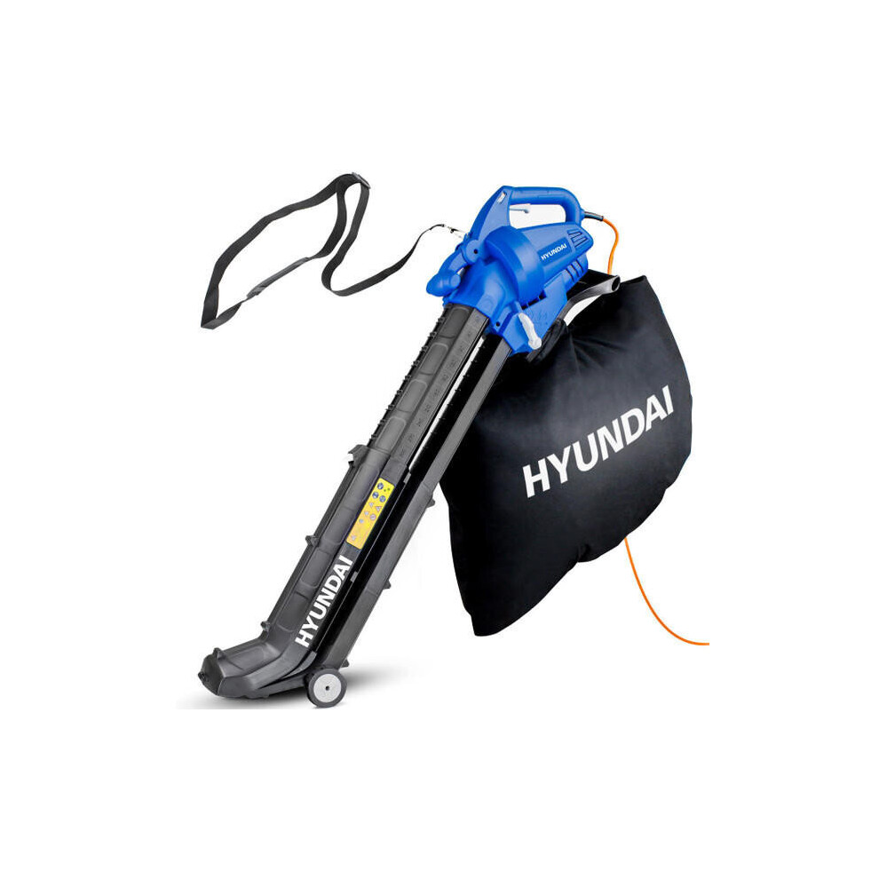 Hyundai 3-in-1 Leaf Blower Vacuum Mulcher 3000W 45L Bag 15m Cable : HYBV30E