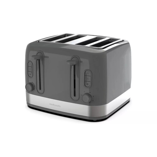 Illuminated 4 Slice Toaster Cool Touch And Crumb Tray - Stone Grey 2