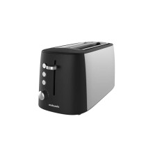 Long Slot 2 Slice Toaster Reheat And Defrost Functions - Black & Grey