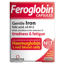 Vitabiotics Feroglobin B12 Capsules, Gentle Iron Folic Acid VIT B12 - 30's