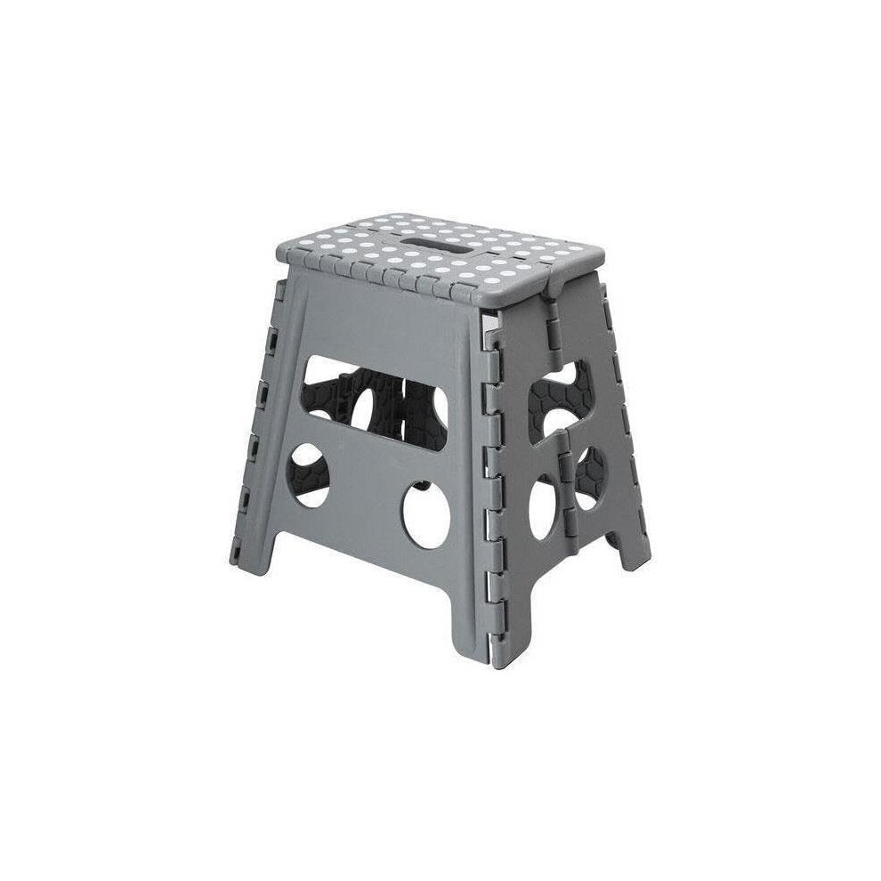 (Grey, Large) Mantraraj Folding Step Stool Lightweight Foldable Step Stool For Adults And Kids Great For Kitchen, Bathroom And Bedroom 5060913149369