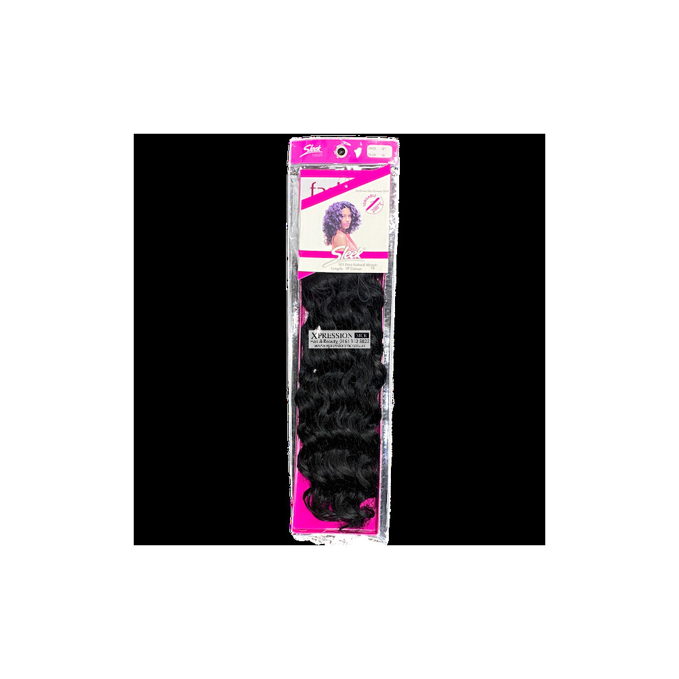 By Sleek (1B Natural Black) Sleek Peru Natural Weave Curl Natural 18'' Inch