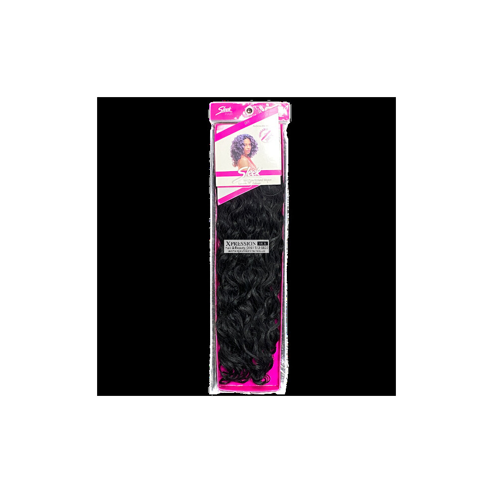 By Sleek (1 Jet Black) Sleek Peru Natural Weave Curl Natural 18'' Inch
