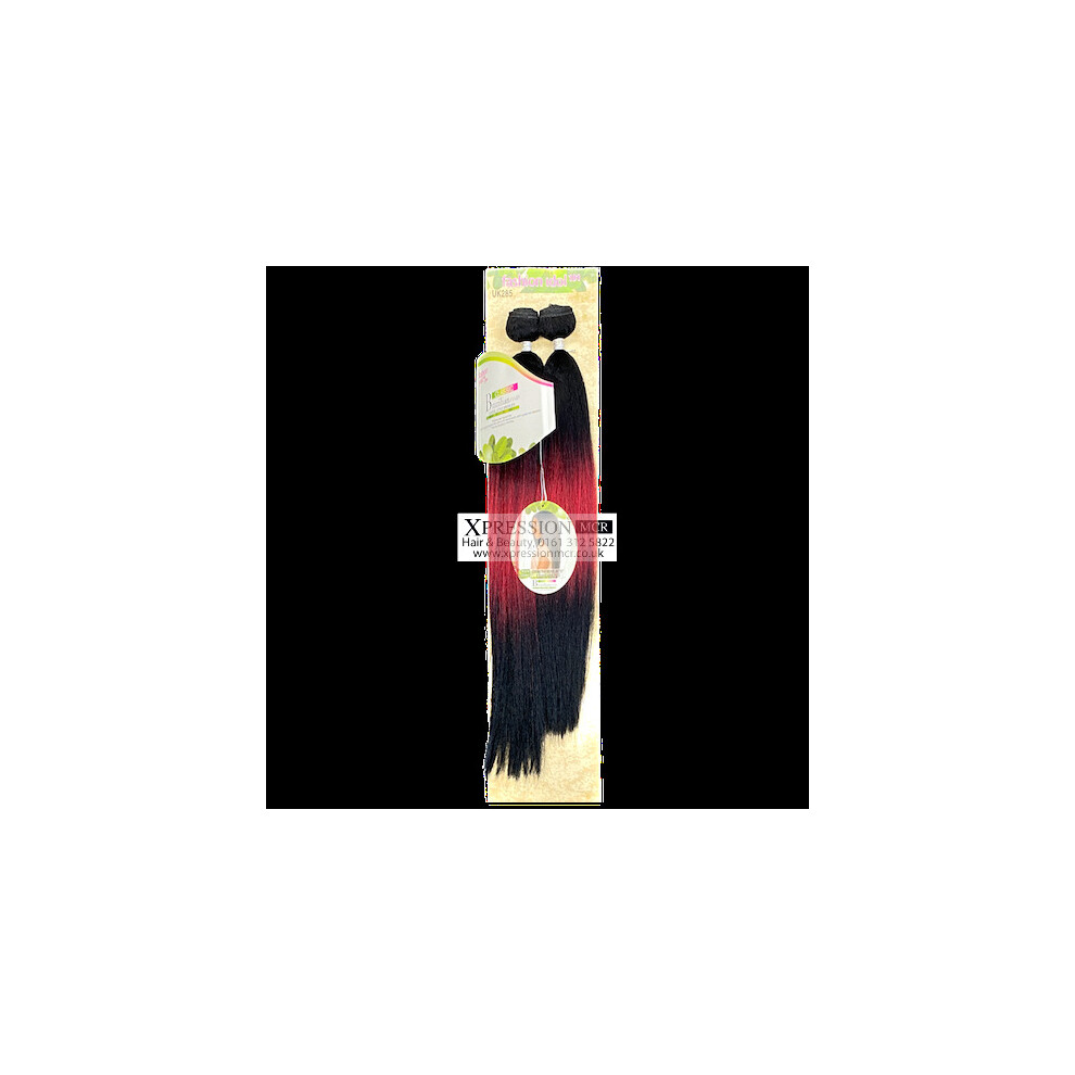 By Sleek (2T1b.dark Red) Sleek Brazlian Crimp Yaki Weave 20'' And 22'' Inch