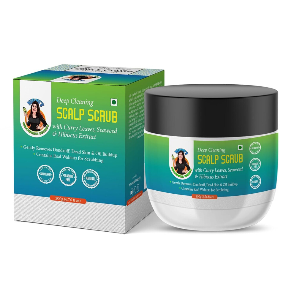 NIDHI'S GRANDMAA SECRET Scalp Scrub - Natural Curry Leaves & Seaweed
