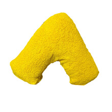 (Mustard) Teddy Fleece V Shaped Pillowcase Cover only, Super Soft Snuggly Cuddly Warm & Cosy Pillowcase 34 x 74 cm