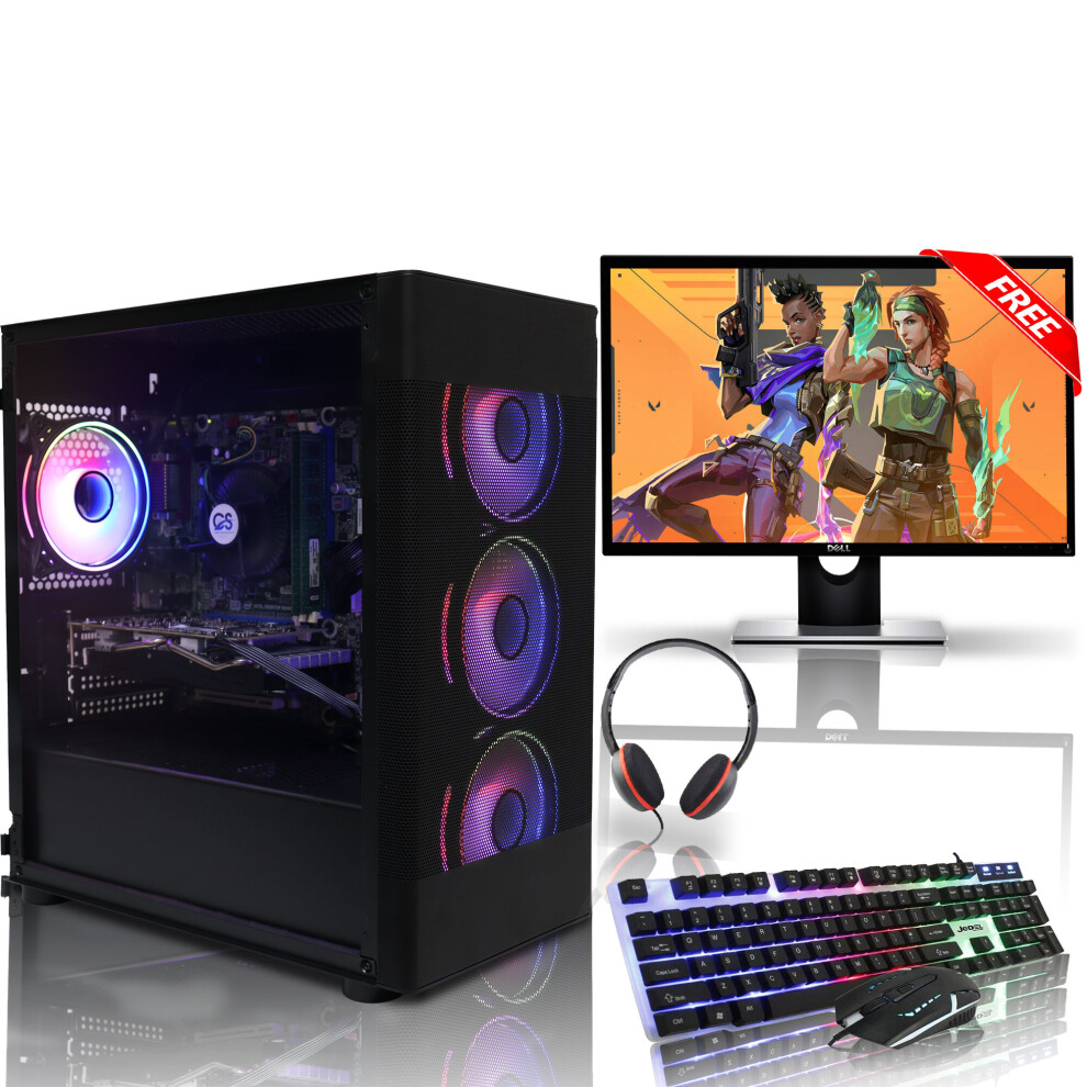 Fast Gaming Intel Quad Core i5 16GB RAM 1TB HDD 128GB SSD PC Bundle & LCD Screen