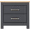 Seconique Portland 2 Drawer Bedside Grey Oak Effect 4