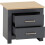 Seconique Portland 2 Drawer Bedside Grey Oak Effect 3