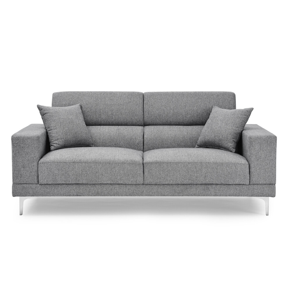 (3 Seater) Viva Sofa, Grey Fabric Settee, 2 Seater, 3 Seater