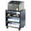 Black Portable Wooden Rolling Side Corner Printer Table Desk Home Office Wheels 1