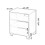 Black Portable Wooden Rolling Side Corner Printer Table Desk Home Office Wheels 5
