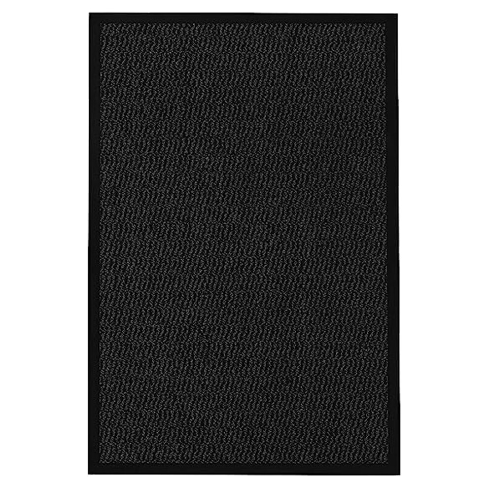 (Black, 120cm x 180cm) KAV Dirt Trapper Mat - Non-Slip Indoor/Outdoor