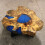 Sky Blue Tamarind and Resin Coffee Table 9