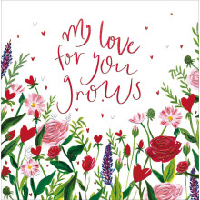 My Love For You Grows Artistic Wild Meadow Valentine's Day Greeting Card