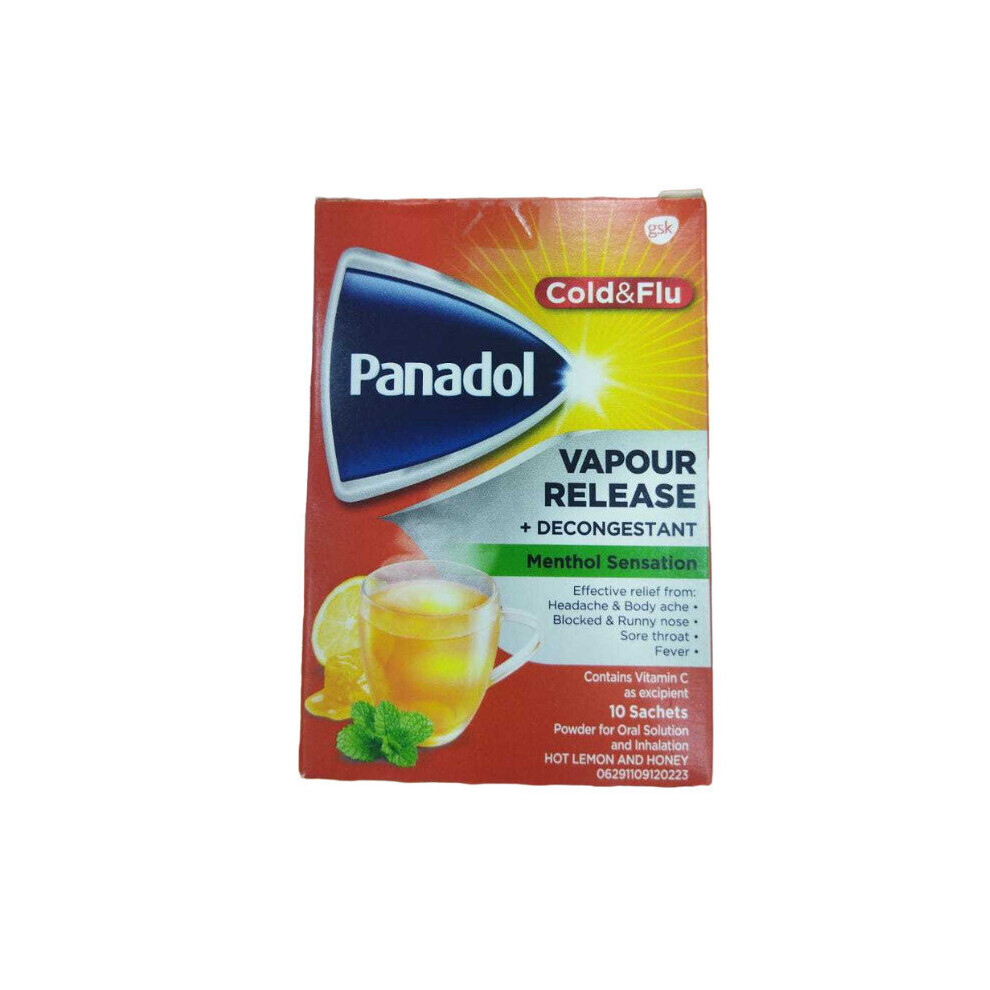 Panadol Cold & Flu Vapour Release Powder - Soothing Relief For Cold And Flu Symptoms 10 Sachets
