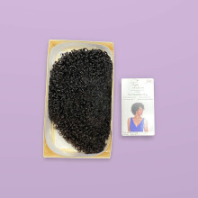 (2 dark Brown) Sleek Human Hair ACSA Wig 11'' Inch