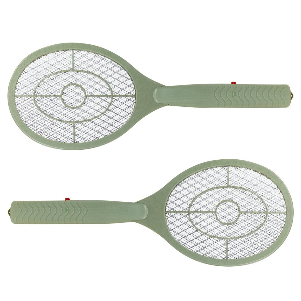 Urbn Living (2) Electric Fly Zapper Racquet Insect Wasp Mosquitoes Pest Squatter Killer Catcher