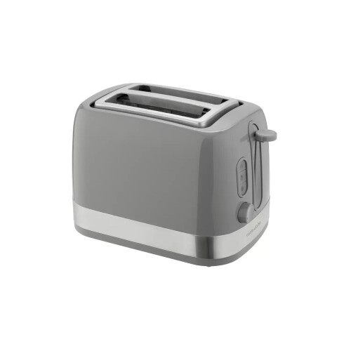 Illuminated 2 Slice Toaster Defrost and Reheat Functions -Grey Plastic 1