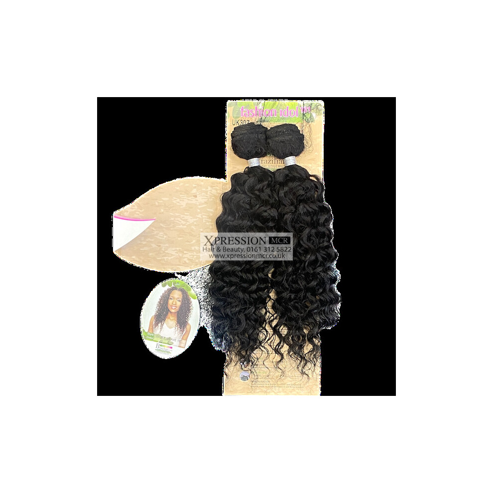 (1B Natural Black) Sleek IVORY Weave 18" Springy, Ringlet Curl