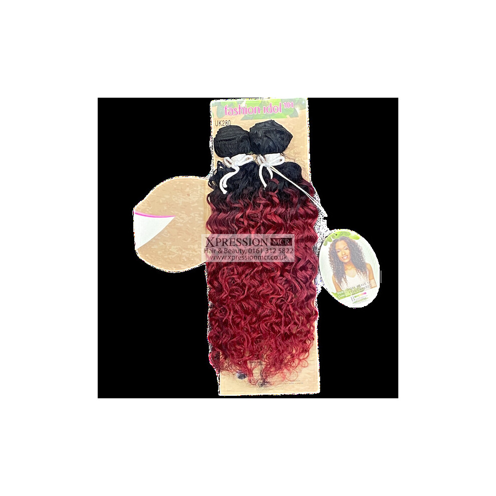 By Sleek (Tt1b.dark Red) Sleek Ivory Weave 18" Springy, Ringlet Curl