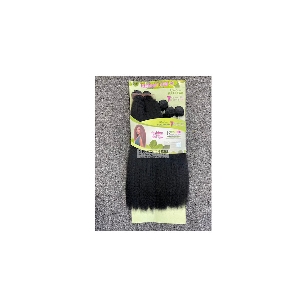 By Sleek (1 Jet Black) Sleek Hot Afro Yaki Weave 18'',,20'',,22'' Inch