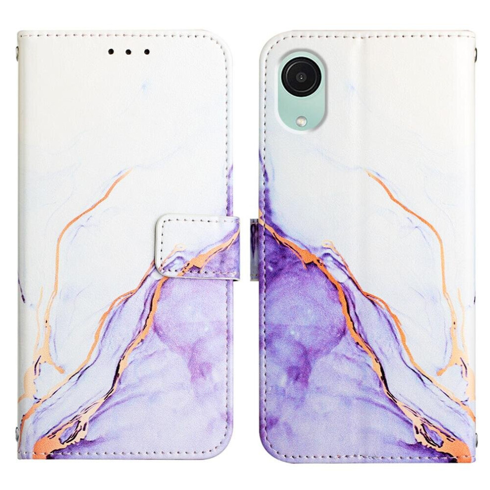 (Purple) Case For Samsung Galaxy A03 Core ???????????????????????? ???????????????????????????? Pu Leather ???????????????????????????????????? Wallet Purple 768371952006