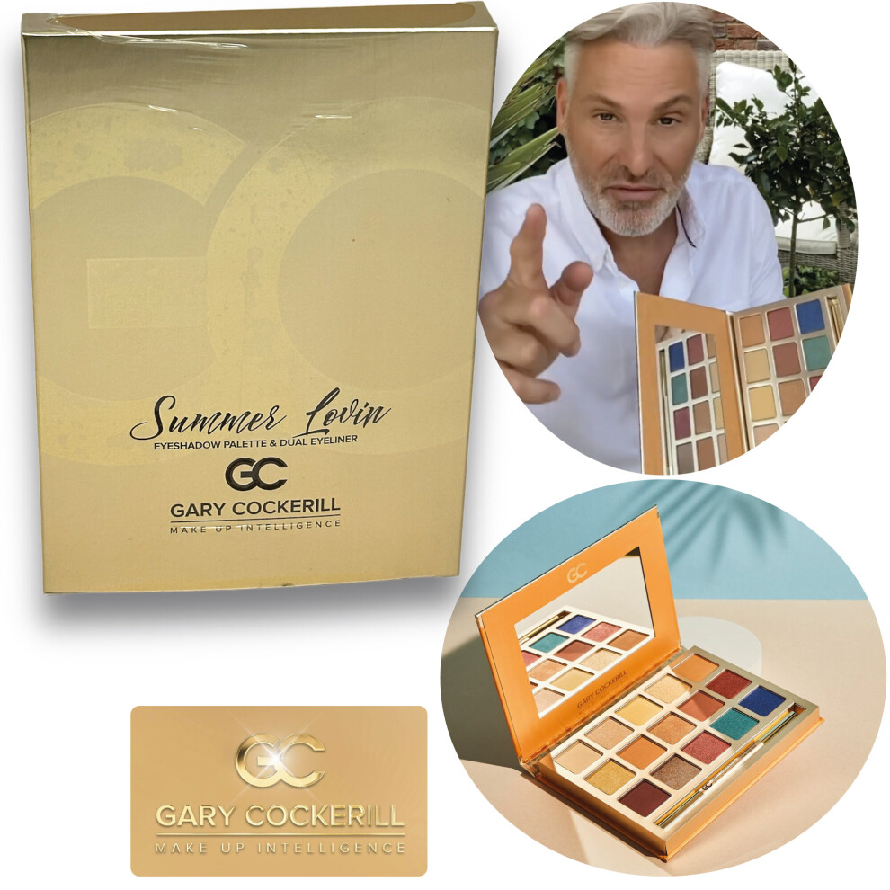 Gary Cockerill Make Up Intelligence Summer Loving Eyeshadow Palette With Dual Eyeliner By Gary Cockerill