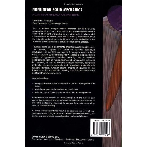 Nonlinear Solid Mechanics: A Continuum Approach for Enineering: A Continuum Approach for Engineering 2