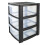 (3) Plastic Storage Drawers Tower Unit Desktop Home Bathroom School Stationary Files 1