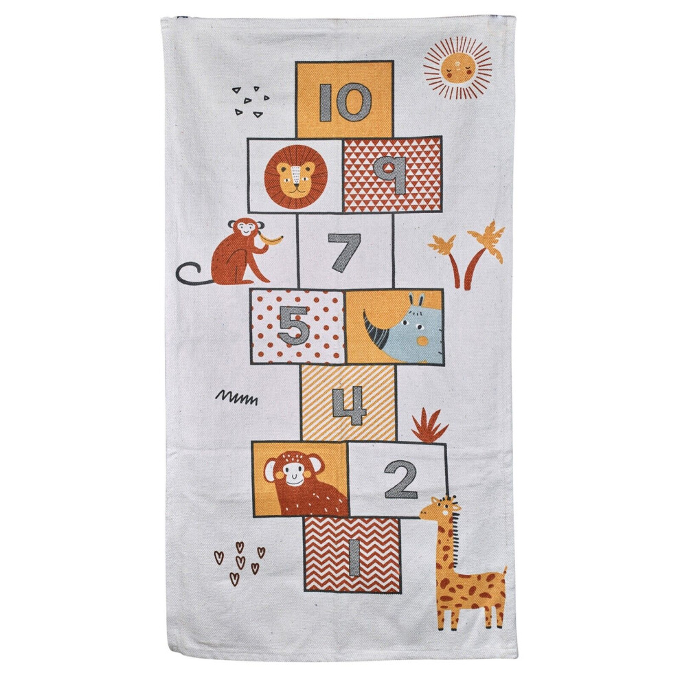 Animal Hopscotch Rug Nursery Thick Soft Play Carpet Educational Fun Picnic Mat