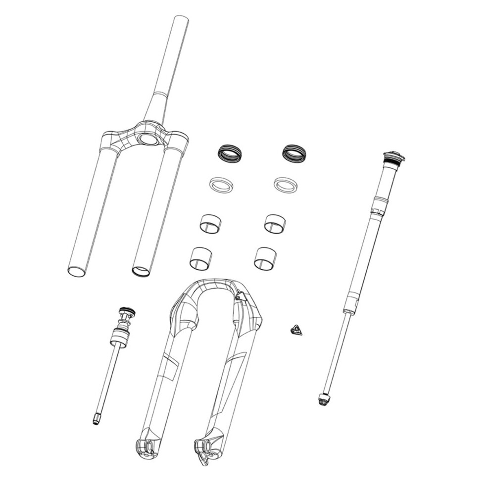 RockShox Right Travel Spacers Solo Air Used To Change Travel Recon 30 Gold
