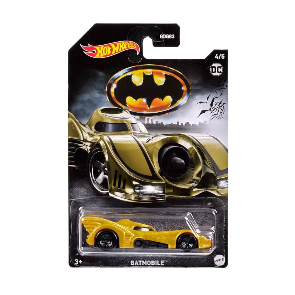 Hot Wheels DC Comic Batman Die-cast Car GOLD BATMOBILE 1:64 Scale