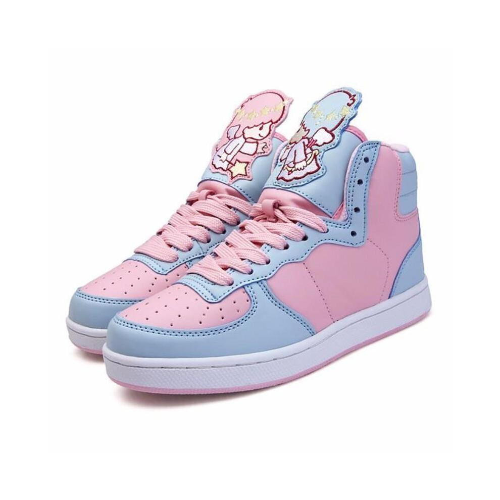 (38) Anime Harajuku Cute Lolita Womens Little Twin Star Hi Tops Shoes