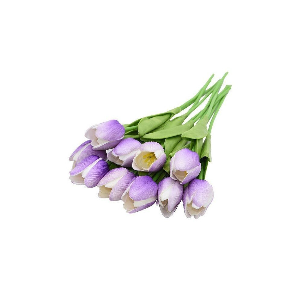 (Lilac) Colourful Tulips Artificial Flowers Home Decor