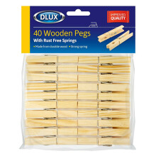 40 Wooden Pegs Clothes