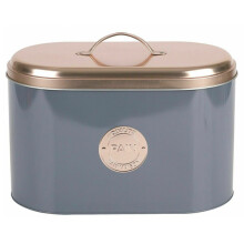 French Style Copper & Grey Metal Bread Tin