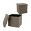 Brown Foldaway Ottoman Storage Box 1